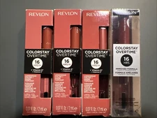4 Revlon ColorStay Overtime Mix Lot~Assorted Shades~Spice, Always Sienna, Bare