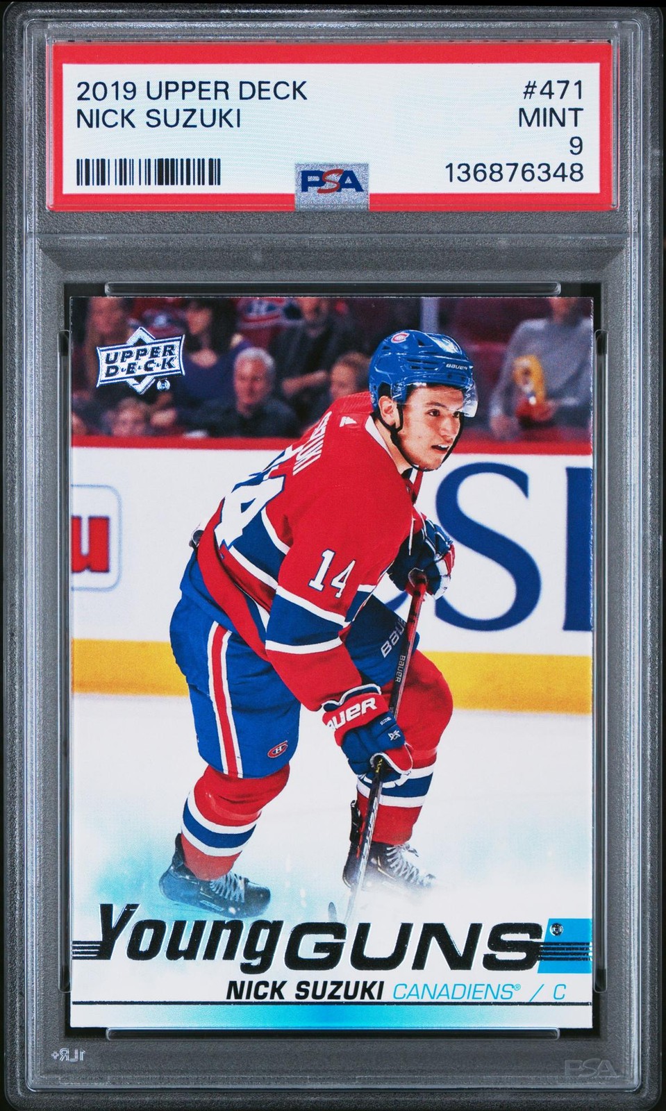 2019 Upper Deck Young Guns Nick Suzuki #471 PSA 9