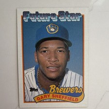 Topps Gary Sheffield Future Star #343 1989 Milwaukee Brewers Baseball Card