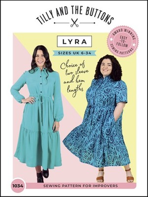 Tilly and the Buttons Lyra Kleid Schnittmuster UK 6-34 6-34, Multi 
