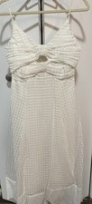 ASTR the Label Celina A-Line Midi Dress, White, Size Medium