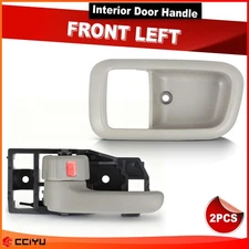 Inside Door Handle & Bezel Front Driver Side For Toyota Tundra 2000-2006 Gray 1x