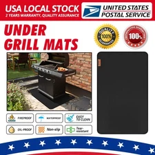 Bbq Grill Splatter Mat For Gas Electric Washable & Smokers Absorbent Grill Pad