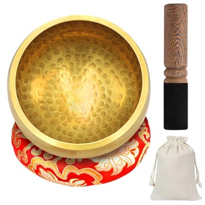 Tibetische Klangschalen Set, klein, 8 cm, mit Holzhammer