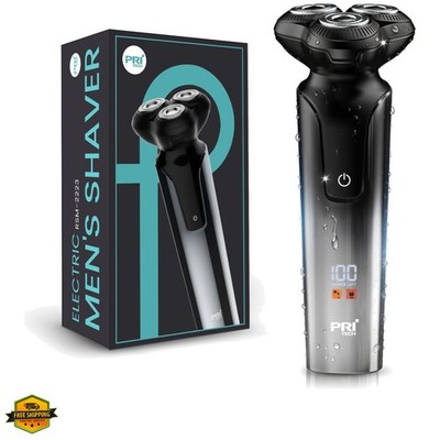 Electric Razor for Men, Rechargeable Electric Shavers for Men Waterproof Wet ...