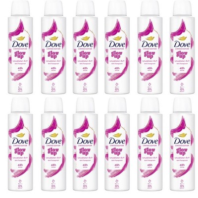 12x Dove Deospray Glow Up Limited Edition Antitranspirant,48H schutz 0% Alkohol