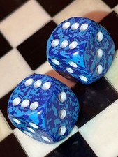 CHX LE024 OOP Chessex D6 12mm Speckled Blueberry Dice Rpg D&D 040325@