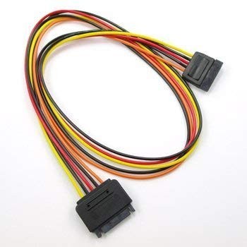 24 inch SATA 15-Pin to Female Power Extension Cable