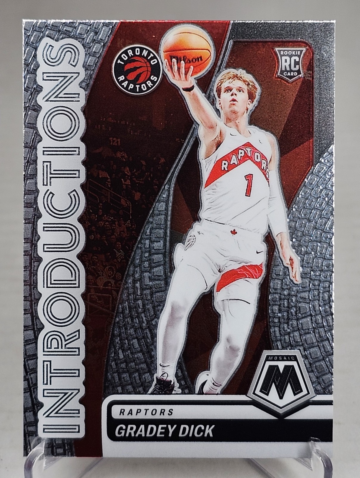 Gradey Dick 2023-24 Panini Mosaic Introductions RC #6 Raptors Rookie