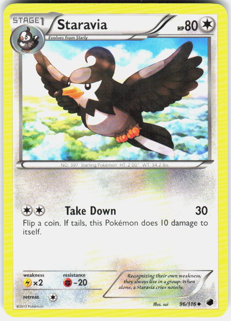 Staravia 96/116 Uncommon Plasma Freeze Pokemon LP