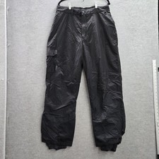 Columbia Men Snow Pants L Black Nylon Rain Pants Outdoor Technical Pant