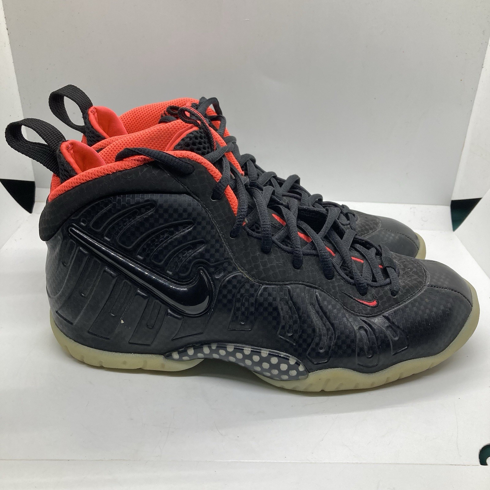 Nike Little Posite Pro GS Yeezy shoes sz 6.5y women 8 black crimson 644792 001 thumbnail 3