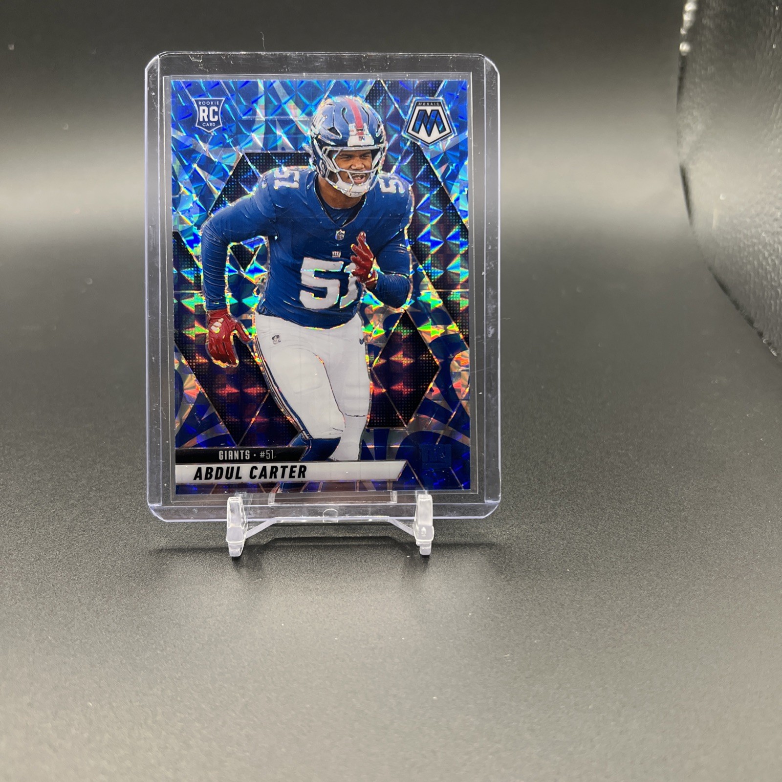 2025 Panini Mosaic Abdul Carter #317 Mosaic Blue Reactive Prizm RC