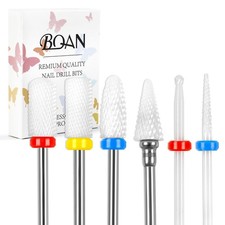 Ceramic Nail Drill Bits Set 6Pcs - Professional 3/32" Efile Bits for Cuticle ...