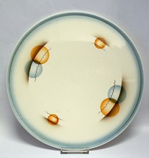 Art deco Keramik. Spritzdekor. Tortenplatte aus Annaburg. Um 1930