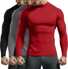 Men's Compression Shirts Long Sleeve Athletic Undershirt Workout Tops Base Layer