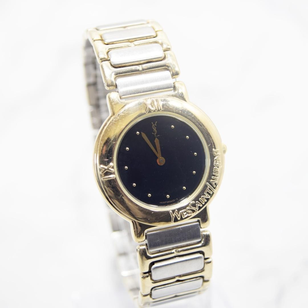 Vintage 1992 YSL YVES SAINT LAURENT 4620-E60957Y Men's Quartz Watch New Battery