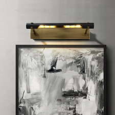 Lumière de peinture moderne avec base en laiton et style de corps cylindrique...