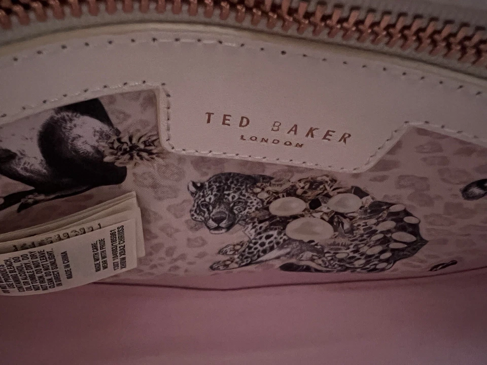 Ted Baker белый Cat цепочка через плечо сумочка сумка стразы запонки розовое золото тон - Изображение 2 из 4