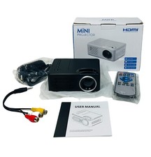 Mini Projector HDMI Remote Control Stereo Speakers 60" 12V 20K Hours New In Box