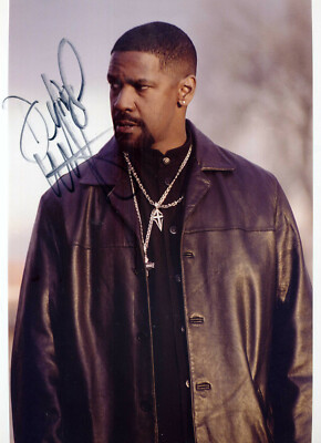 DENZEL WASHINGTON signiertes Farbfoto - Filmstar Schauspieler - Preprint