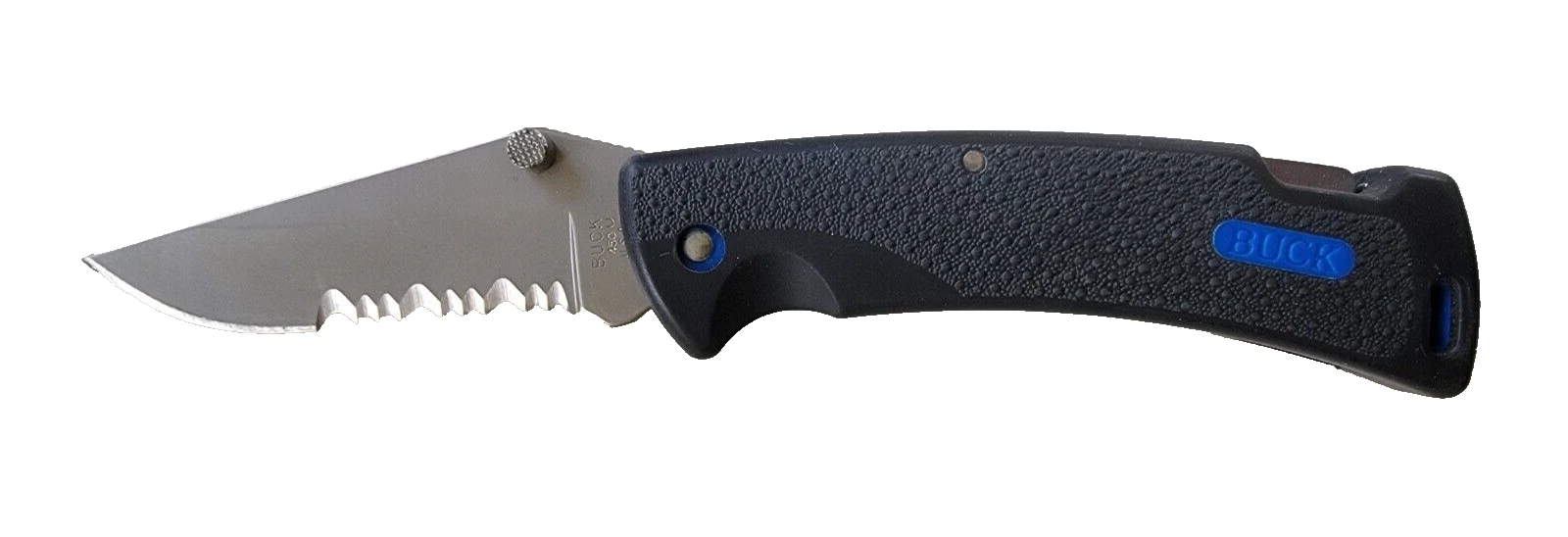 Vintage Buck Model 450U Made in USA Lockblade Knife with Combo Blade Excel. Cond
