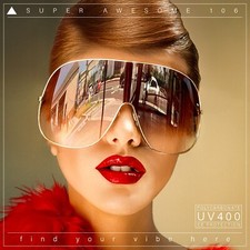 XXL Oversized Metal Rim Curved Monolens Shield Racer Sunglasses