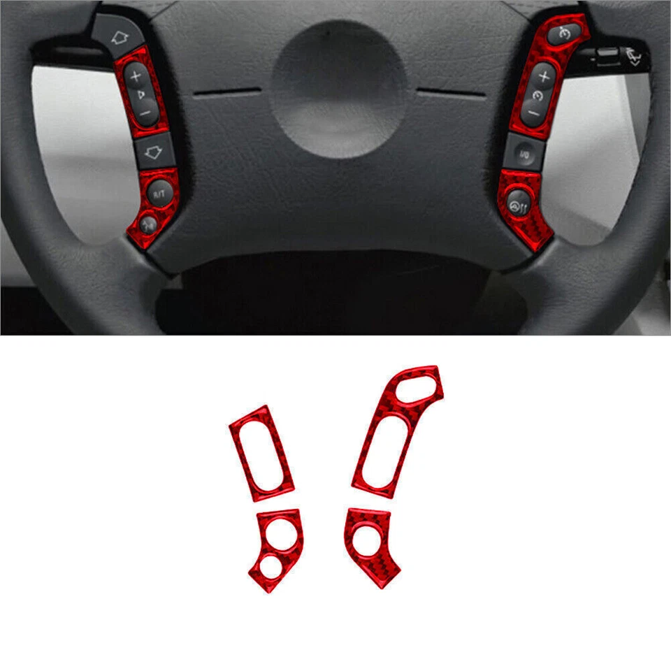 For BMW X3 E83 2004-2010 Red Carbon Fiber Car Full Interior Kit Cover Trim 53Pcs — 第 4/4 张图片