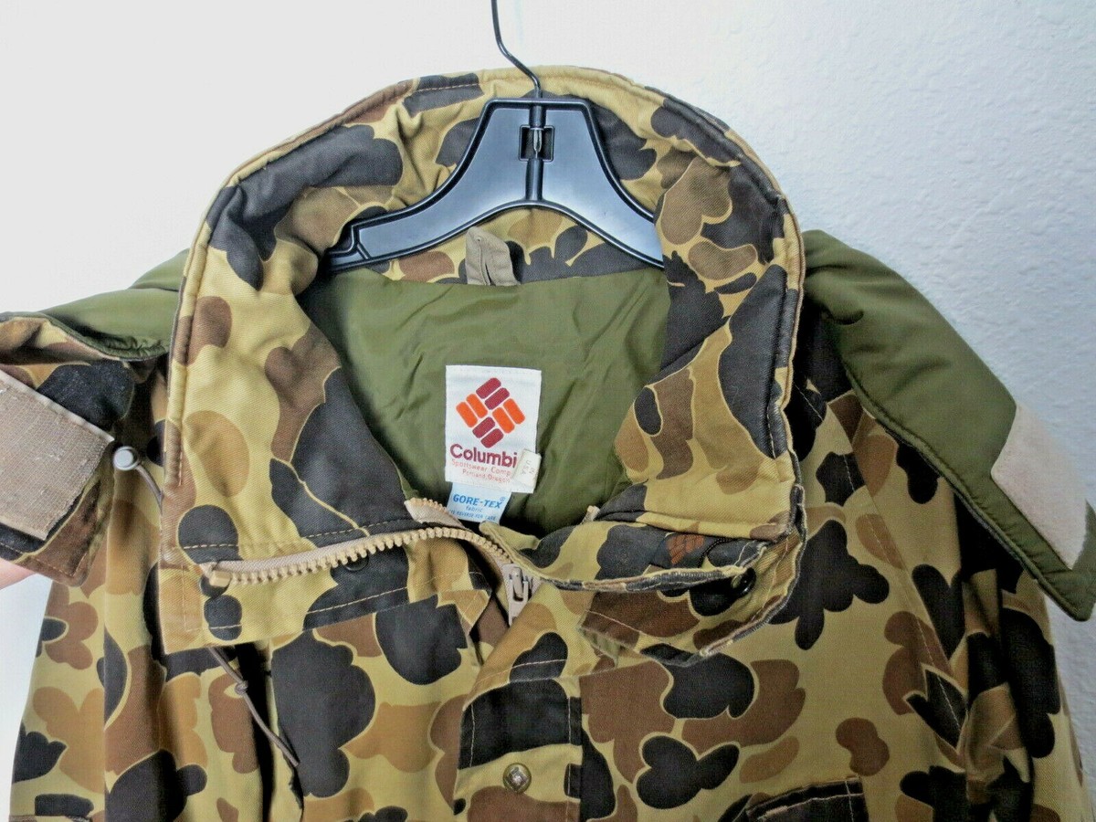 ジャケット・アウター Columbia Duck Camo Gore-Tex Jacket 1970s Vintage Columbia Duck Camo Jacket Men's L Tall Omni Tech
