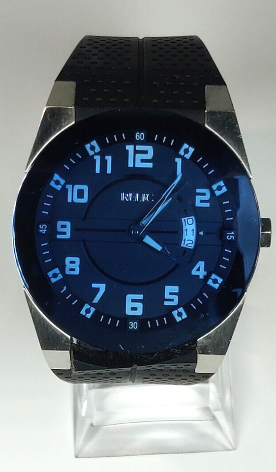 RELIC BY FOSSIL MEN'S WATCH JAKE ZR11861 RAISED BLUE CRYSTAL W/DATE