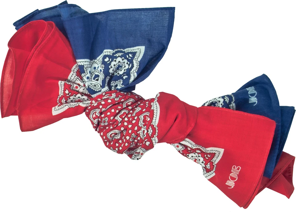 JOB Zunft Bandanos Tücher 2er-Set, Farbe rot & blau Halstuch Zimmermann Chuck