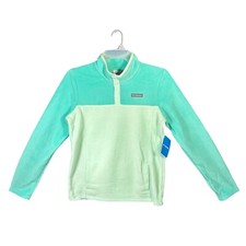 Columbia Youth Girl's Fleece Pullover Sweater Size 18-20 XL Aqua/Light Green