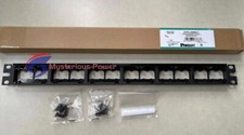 New Panduit Mini Com CPPL24WBLY Modular Patch Panel w/ Faceplates Fits Cat 6, 5E