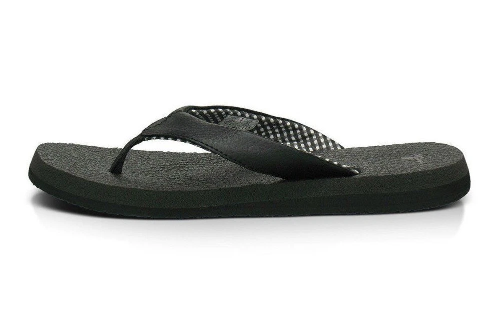 Sanuk Women's Yoga Mat Flip-Flop (7 B(M) US, Black Ebony) 