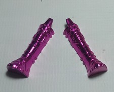 CHAP MEI VTG 1996 SPACE FORCE STAR WARRIOR PURPLE CHROME LEG ARMOR BOOTS SET