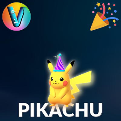 Purple Party Hat Pikachu Pokémon GO Trade Event