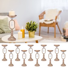 10 Gold Wedding Centerpieces Flower Vase Candle Holder Table Retro Home Decor US