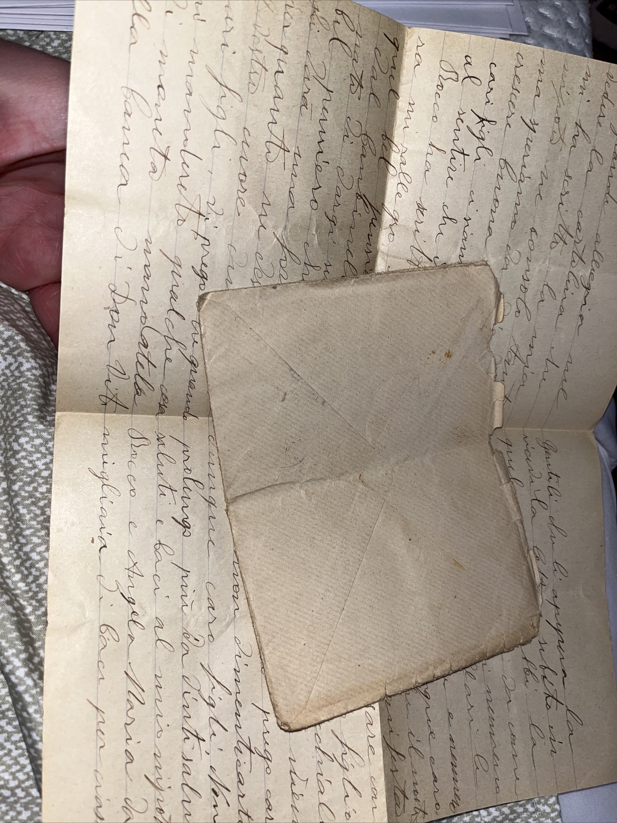 5 Antique Letters Grumo Appula Bari Italy to Ardseley NY: Savino Genealogy