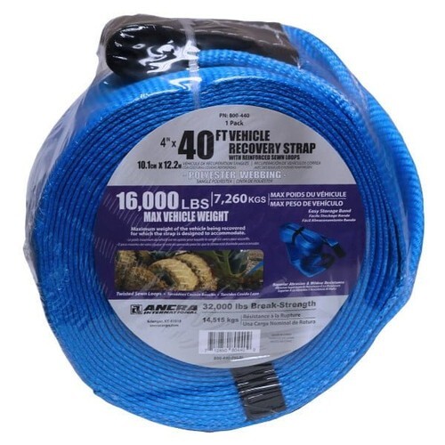 Ancra Cargo 4" x 40' Vehicle Recovery Strap w/Sewn Loops