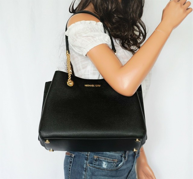 Michael Kors Teagan Large Logo Shoulder Bag Brown for sale online eBay