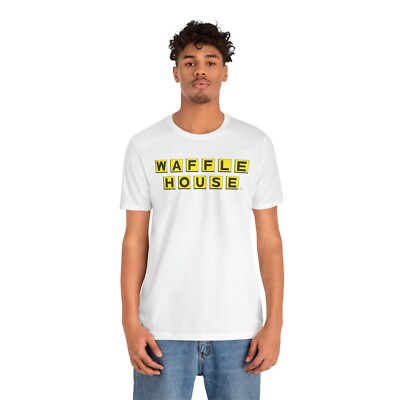 Waffle House Retro Logo T-Shirt - Food Funny Tee In Yellow And Black P105281023 - Foto 6