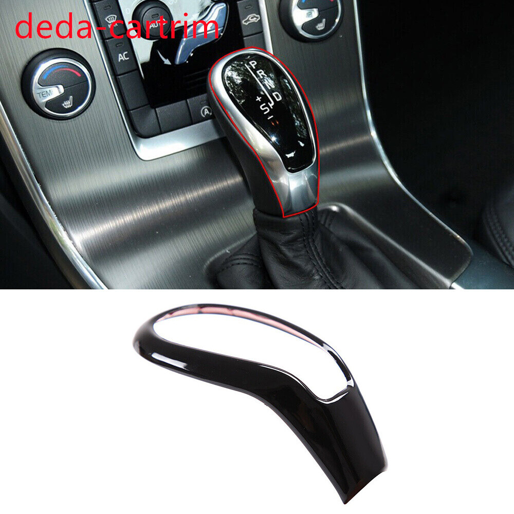 Gloss Black ABS Car Gear Shift Knob Trim For Volvo V40 V60 XC60