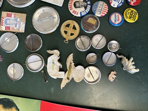 Large Lot RICHARD NIXON Ribbon PRESIDENT campaign pin pinback button political - Picture 19 of 24