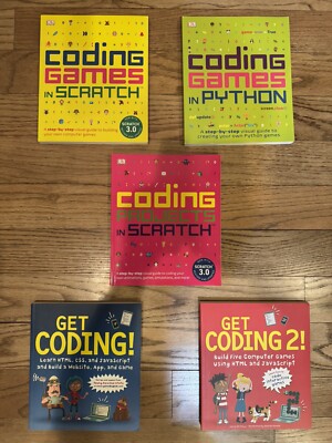 Coding Games in Scratch Python , Coding Projects in Scratch , Get Coding! 1 & 2