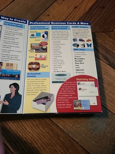 Business Card Factory Deluxe - Big Box - 1999 PC CD ROM - Picture 11 of 13