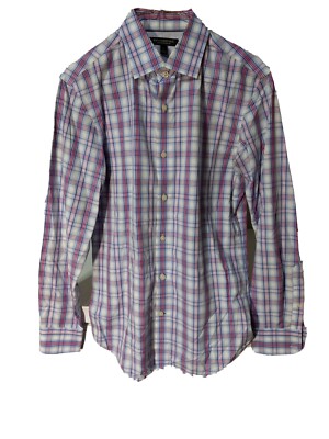 Banana Republic Men's Slim Fit Non-Iron Dress Shirt Small Blue Striped |  eBay