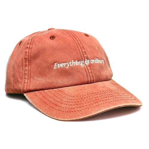 Everything Is Ordinary Washed Embroidered Dad Baseball Cap || Dadcap Slogan Meh - Picture 13 of 16