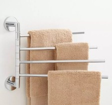 Signature Hardware 022325-4-CH Colvin Quadruple Swing Arm Towel Bar - Chrome