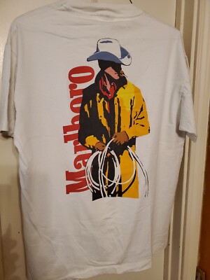 Vintage Marlboro t-shirt XL SINGLE STITCH SLEEVE BACK PRINT | eBay