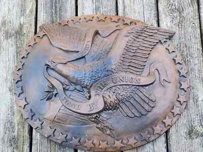 #ad Liberty Stand By The Union Wall Art MCM Vintage 3D Foam Patriotic Eagle Parts $199.95